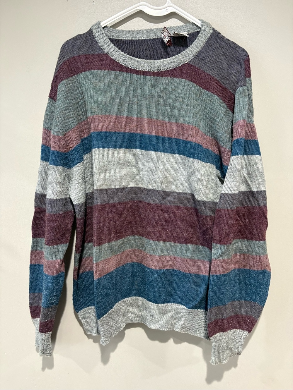 Vintage Harrod Ltd Striped Knit Sweater XL 90s Grunge